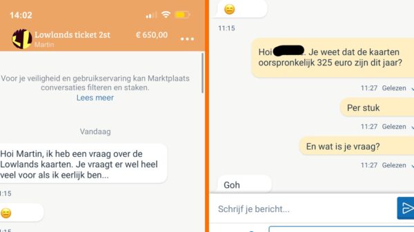 Vrouw boos op Marktplaats-verkoper omdat Lowlandskaartje veel duurder zijn dan 30 jaar geleden