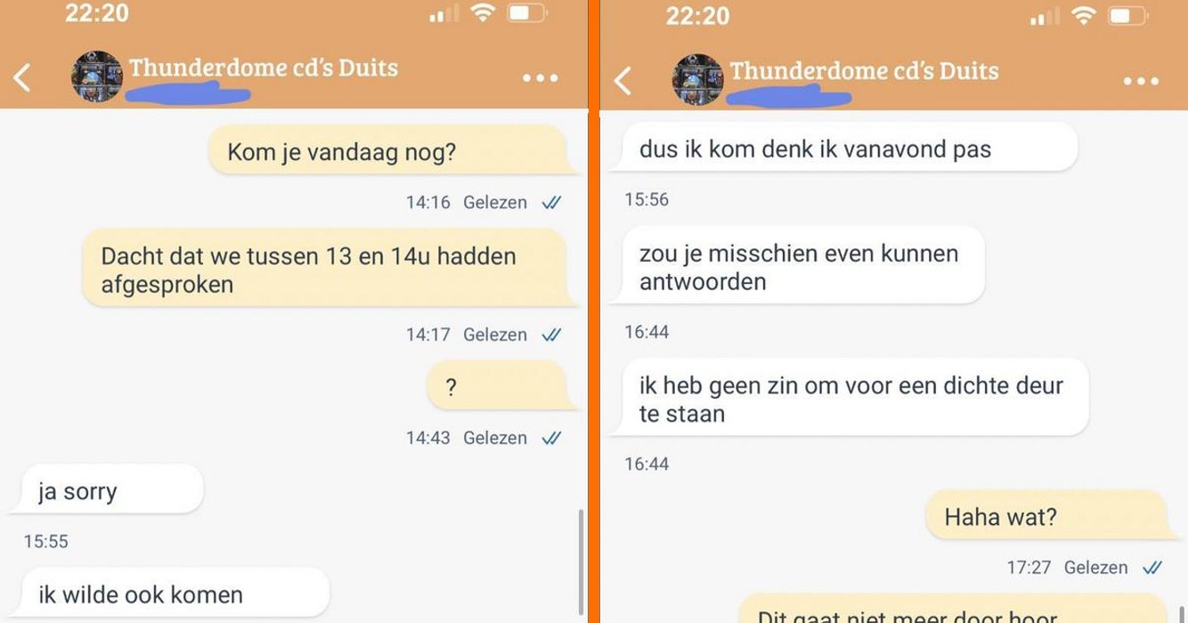 Gast komt met bizarre smoes nadat hij niet komt opdagen voor Marktplaats-afspraak