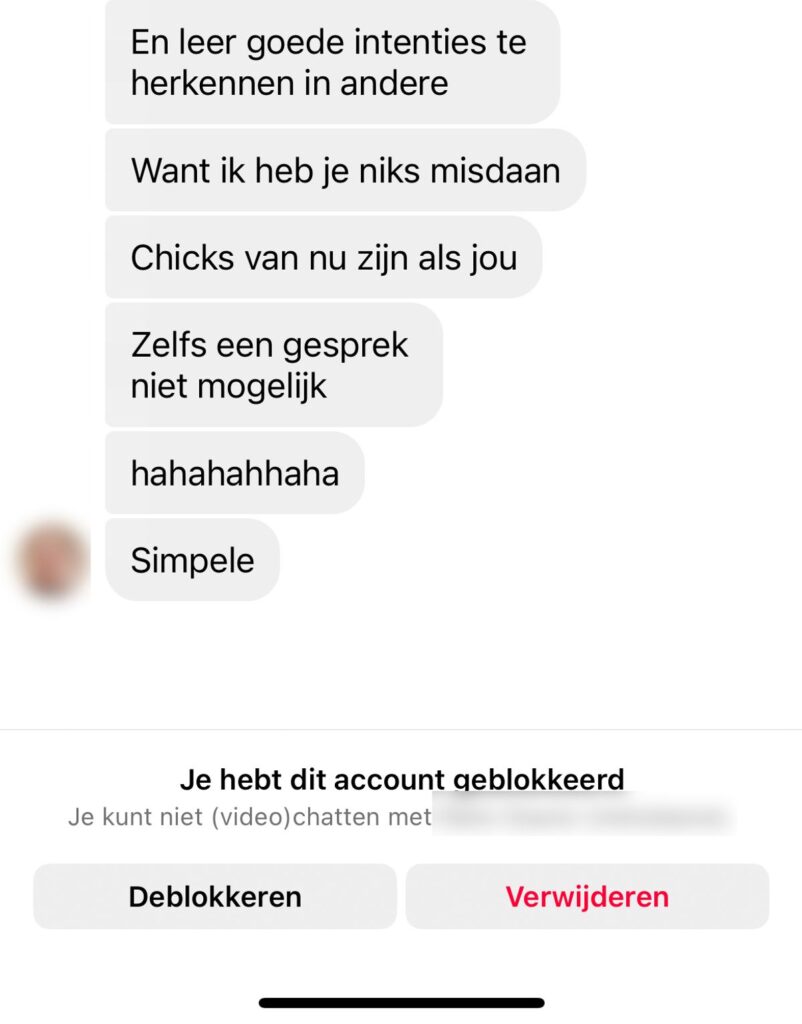 Insta-gesprek loopt al snel uit de hand wanneer ﻿dame benaderd door jongen die haar van school 'kon'