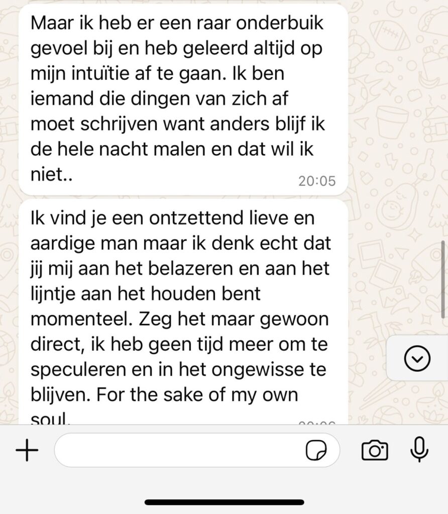 Stikjaloerse dame wil niet 'verlengen' met man