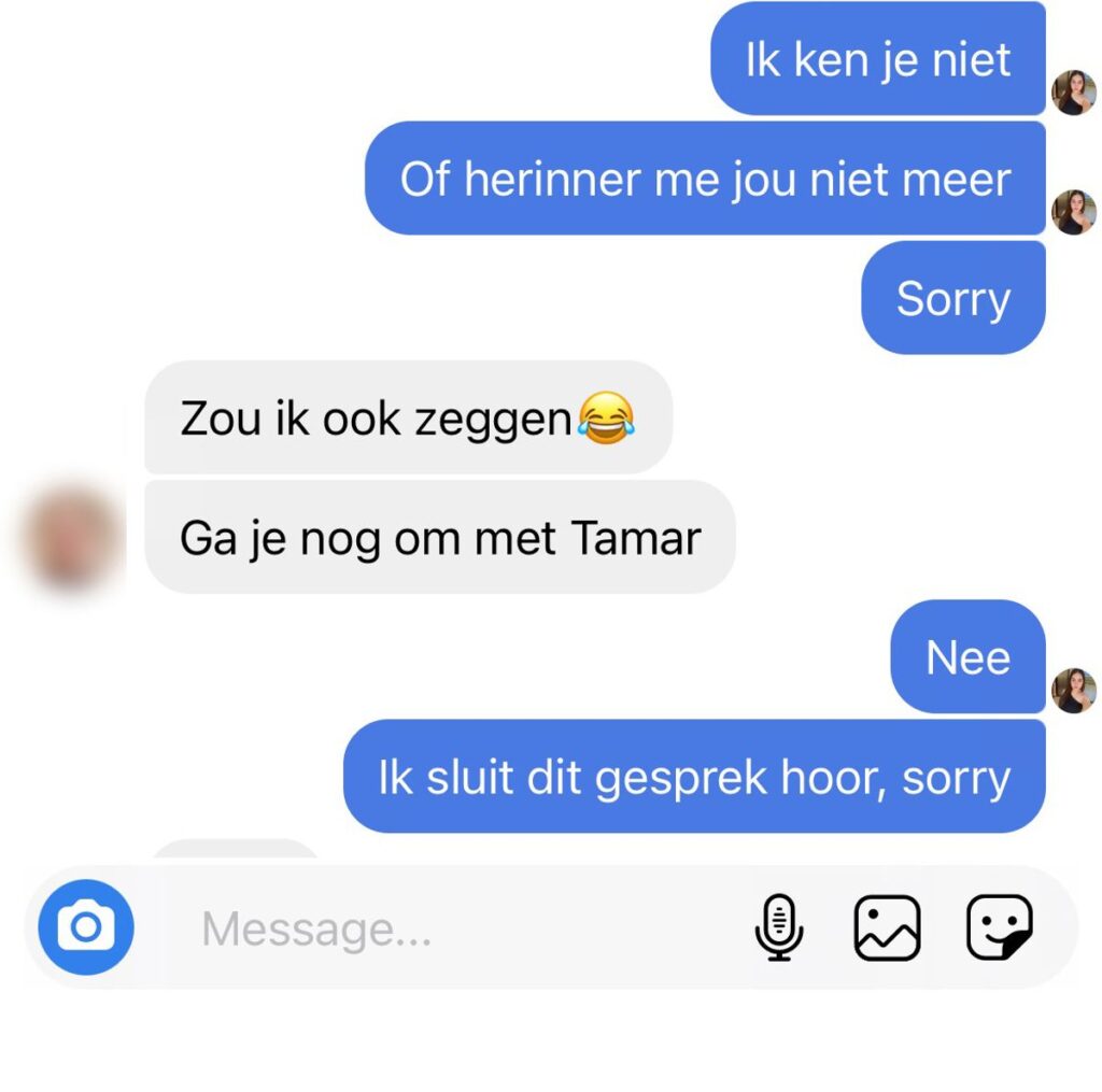 Insta-gesprek loopt al snel uit de hand