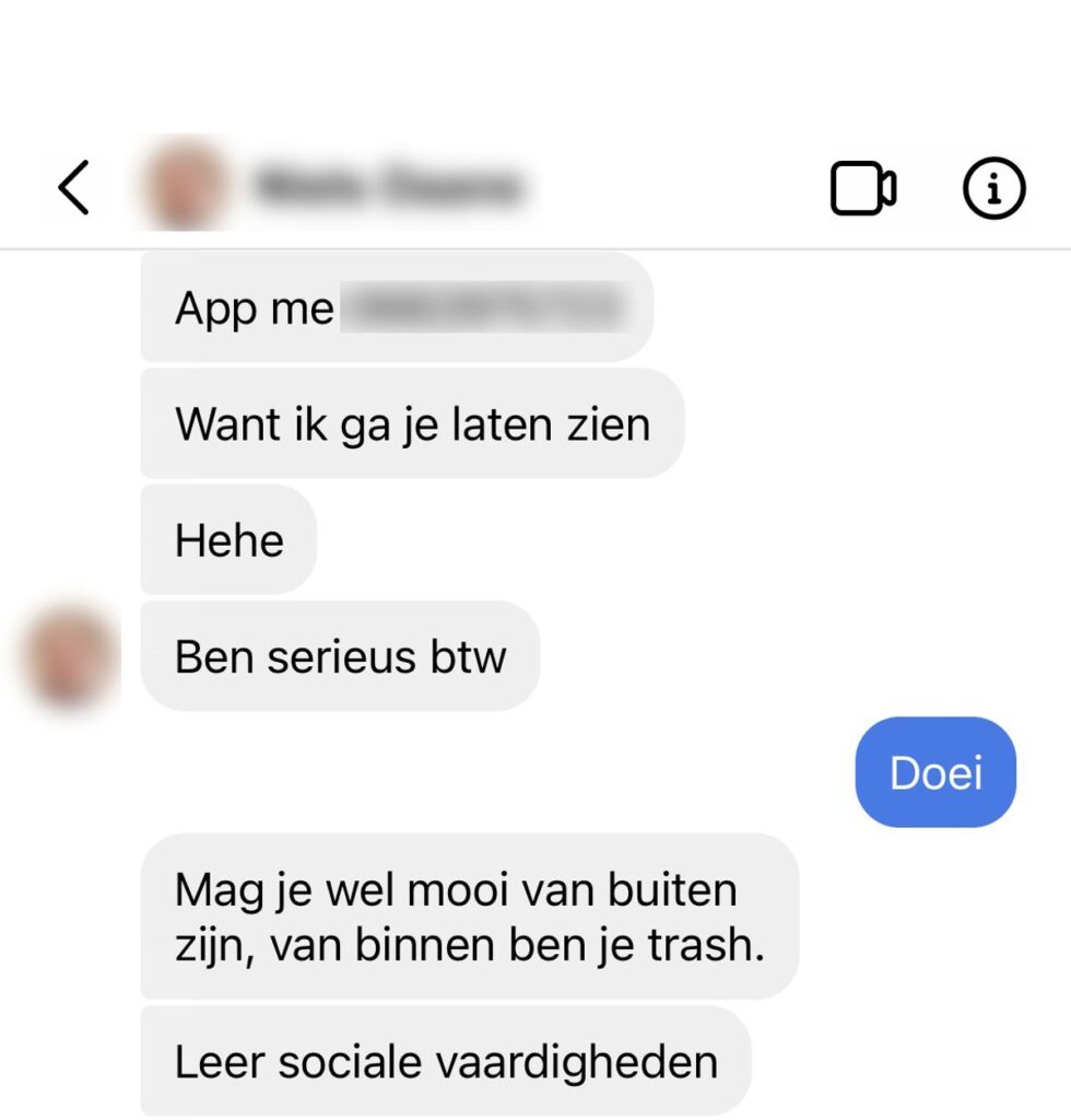 Insta-gesprek loopt