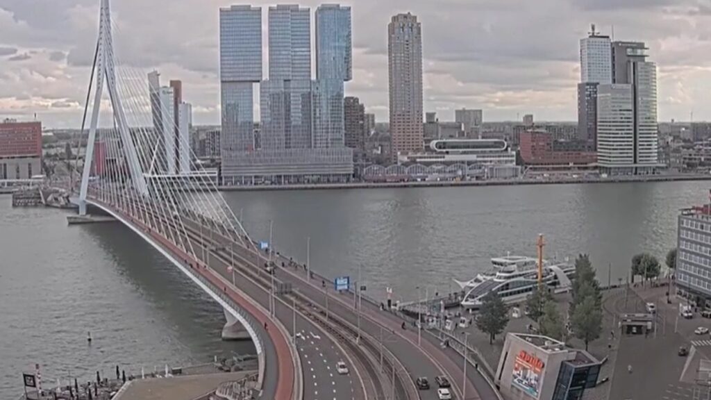 Bestuurder zorgt voor chaos op de Erasmusbrug in Rotterdam door verkeerde pedaal in te trappen