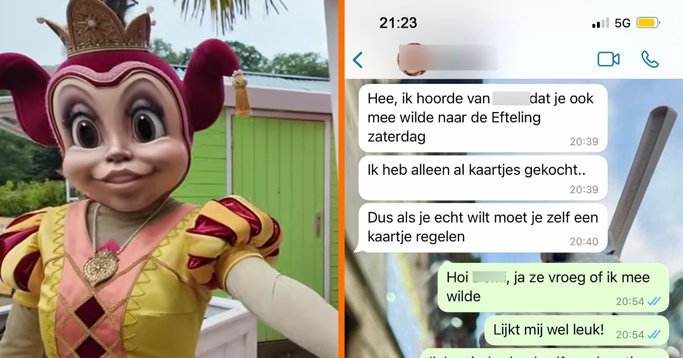 Dame wordt door vriendin uitgenodigd voor dagje Efteling, maar een andere vriendin zit niet op haar gezelschap te wachten