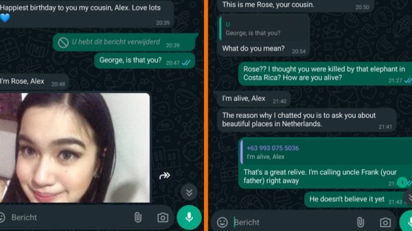 Gast speelt spelletje hilarisch mee als hij berichtje van Filipijnse Whatsapp-oplichter krijgt