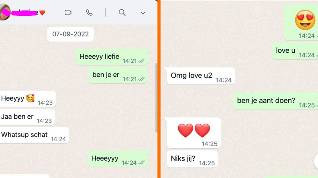 Dame deelt leegste gesprek ooit dat ze met een ex-vriendje op Whatsapp had