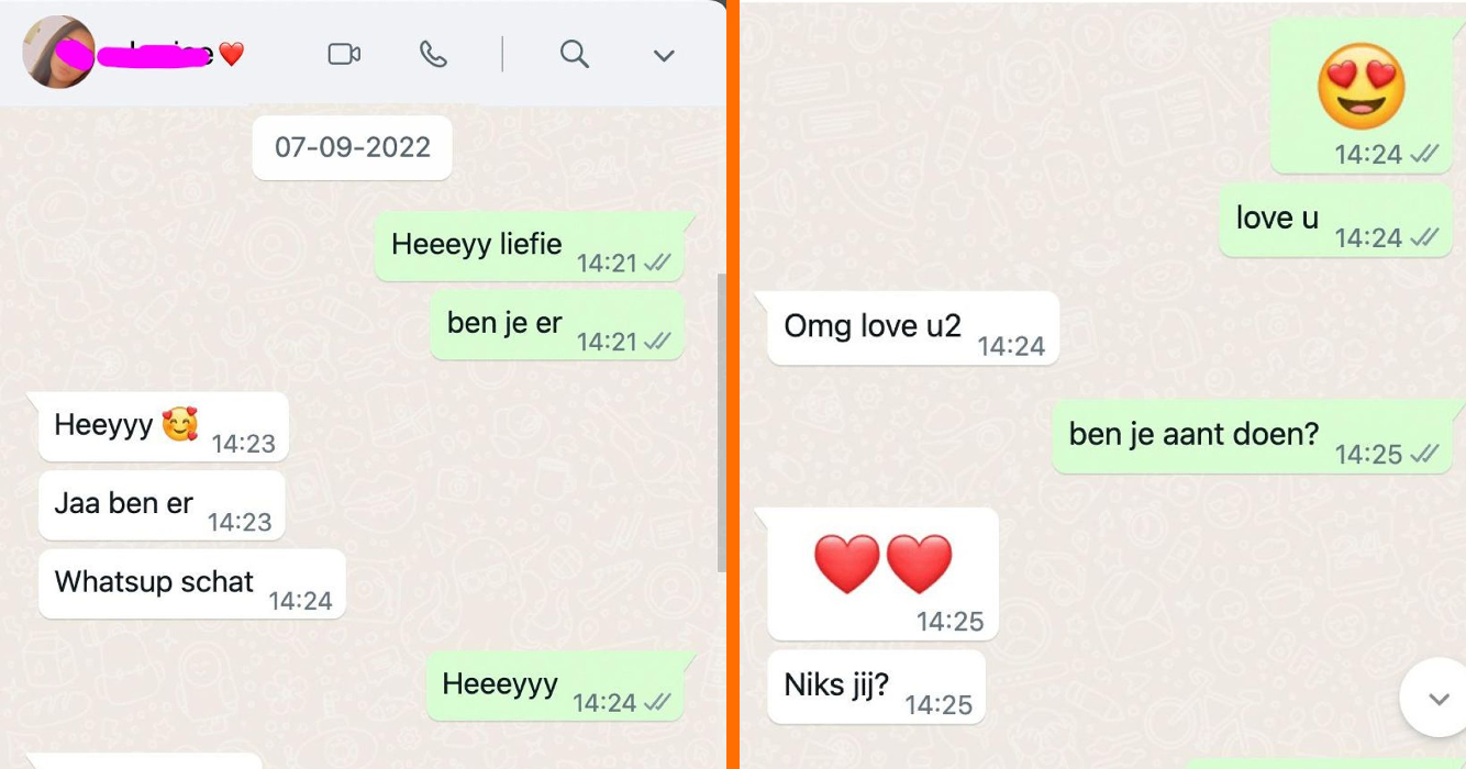 Dame deelt leegste gesprek ooit dat ze met een ex-vriendje op Whatsapp had