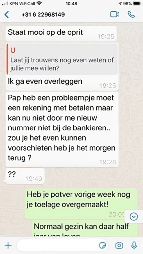 Geniale 'vader' laat Whatsapp-oplichter denken dat hij miljonair te pakken heeft2