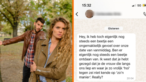 Stikjaloerse dame wil niet 'verlengen' met man omdat hij 'hoi' zei tegen een bekende tijdens hun date