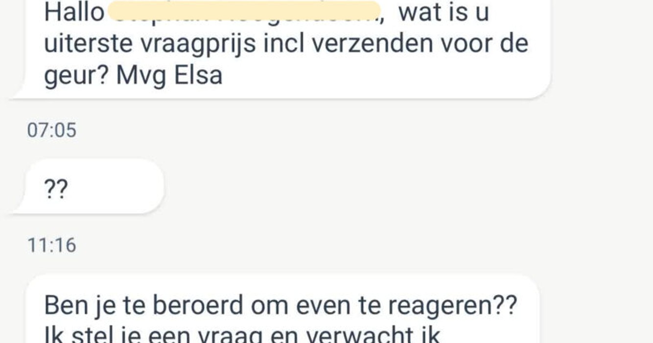 Marktplaatsverkoper heeft dodelijke reactie op overdreven ongeduldige 'Karen'