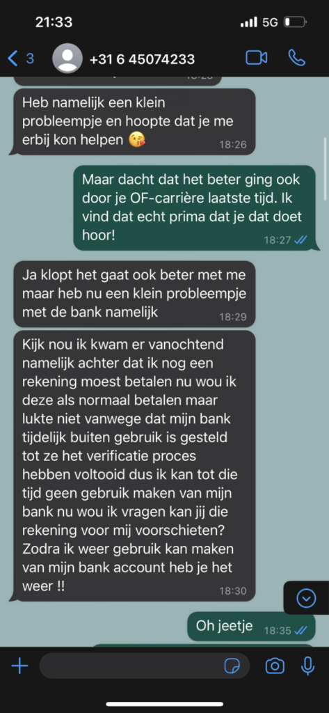 Gast drijft Whatsapp-oplichter tot wanhoop door hem urenlang aan het lijntje te houden2