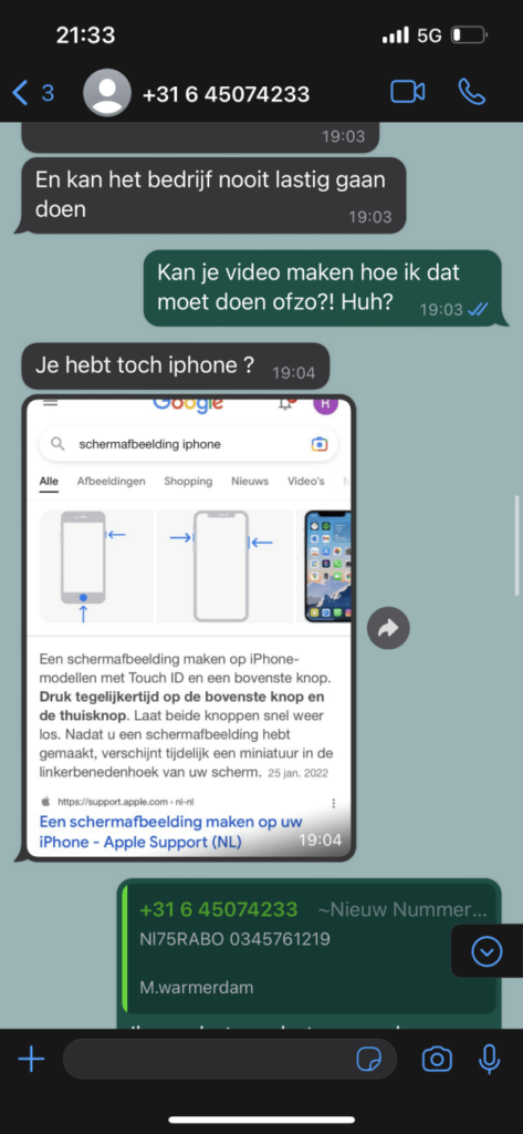 Gast drijft Whatsapp-oplichter tot wanhoop door hem urenlang aan het lijntje te houden6