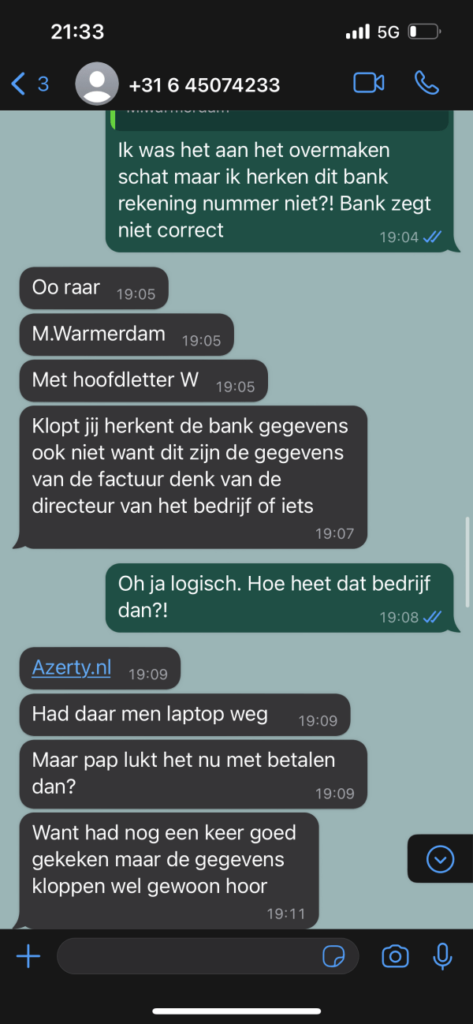 Gast drijft Whatsapp-oplichter tot wanhoop door hem urenlang aan het lijntje te houden7