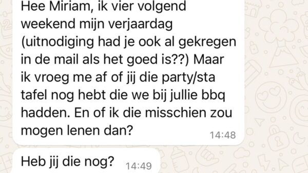 Meisje die statafel wil lenen voor verjaardag komt er pijnlijk achter dat ze het IQ van een stoeptegel heeft