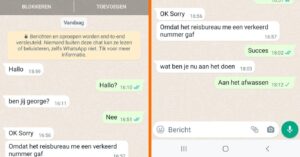 Gast ontvangt 'verkeerd verstuurd appje' van onbekende waarna het gesprek vreemder en vreemder wordt