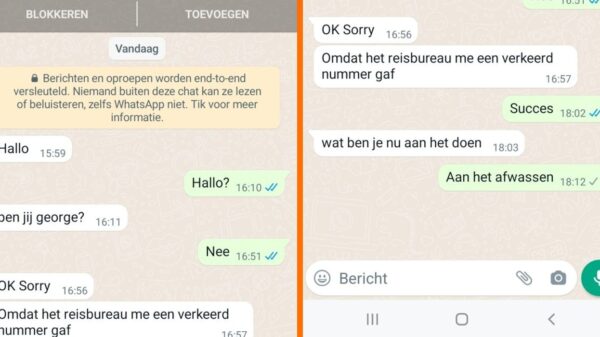 Gast ontvangt 'verkeerd verstuurd appje' van onbekende waarna het gesprek vreemder en vreemder wordt