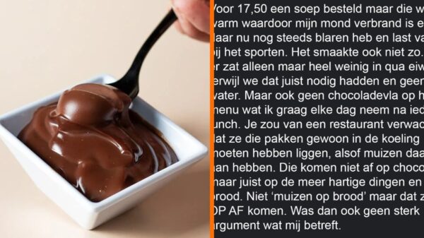 Man schrijft slechte restaurant-review omdat ze geen chocoladevla hadden