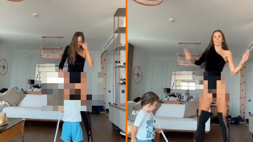 Moeder krijgt bakken kritiek voor multitasken in Insta-dansvideo