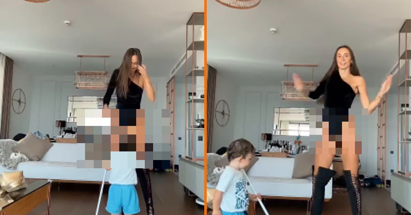 Moeder krijgt bakken kritiek voor multitasken in Insta-dansvideo