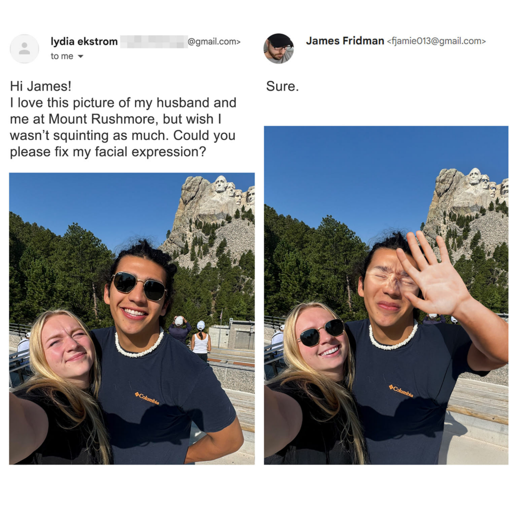 De meest hilarische foto-bewerkingen van Photoshop-koning James Fridman