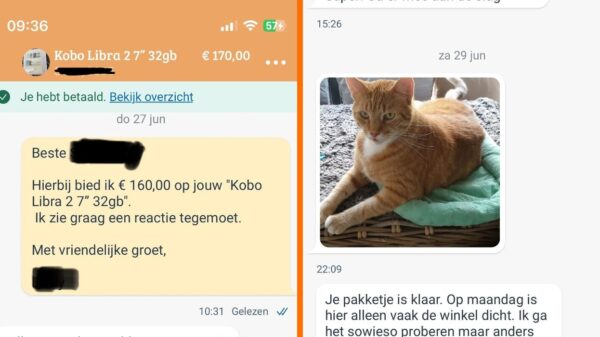 Vrouw blijkt tot eigen verrassing leven van kat te hebben gered met kopen e-reader op Marktplaats