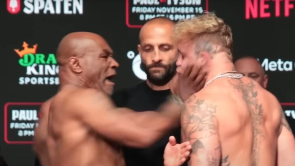 mike tyson slaat jake paul