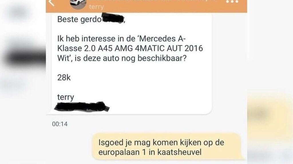 Verkoper stuurt gast die belachelijk bod op Mercedes AMG op Marktplaats doet naar de perfecte plek