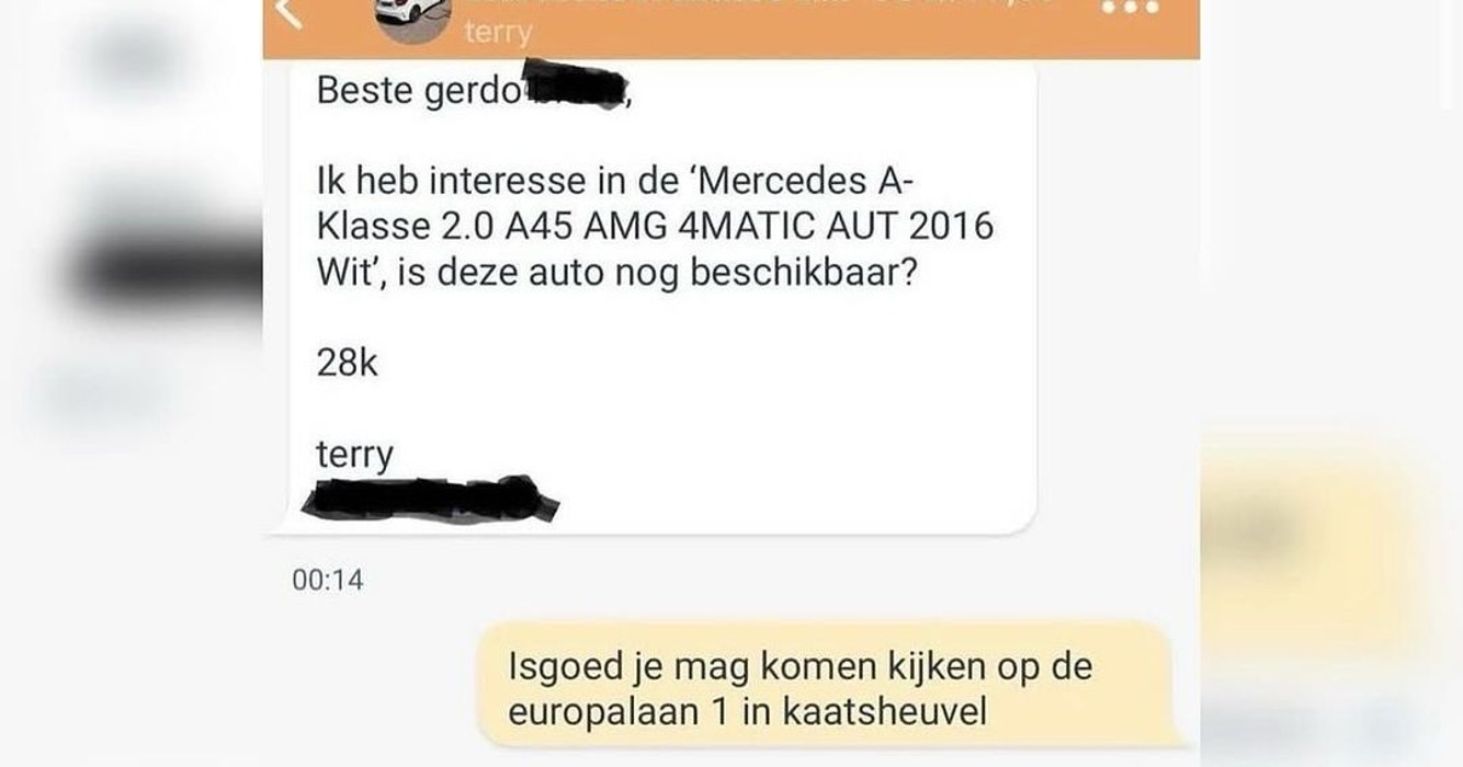 Verkoper stuurt gast die belachelijk bod op Mercedes AMG op Marktplaats doet naar de perfecte plek