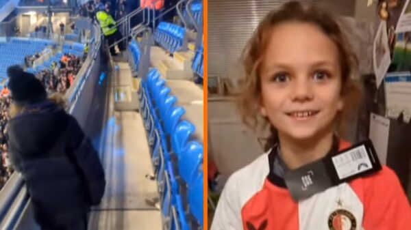 Engels jochie wordt Feyenoord-fan na wedstrijd in Manchester: 'Best fans in the world!'