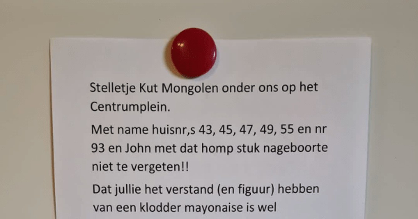 Bovenbuurman die ruzie met de buren heeft, schrijft boze brief aan onderburen