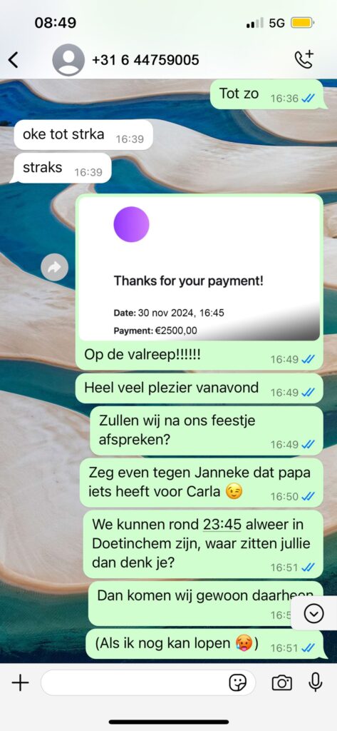 WhatsApp oplichter terugpakken