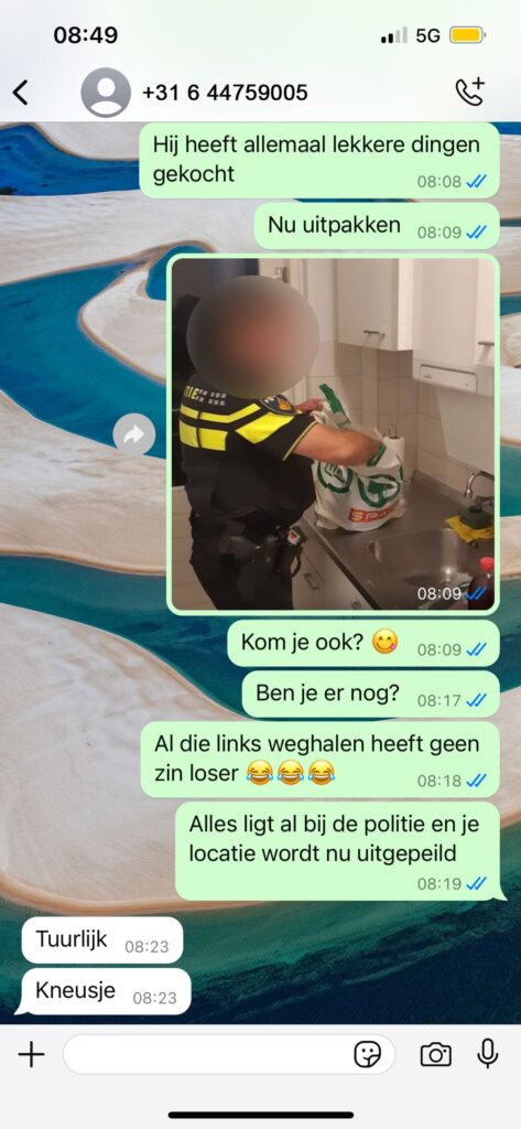 WhatsApp oplichter terugpakken