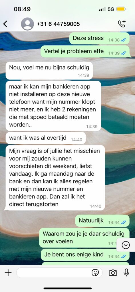 WhatsApp oplichter terugpakken