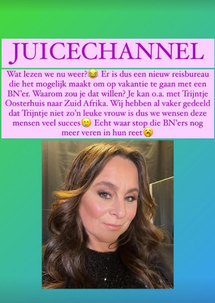 Trijntje Oosterhuis vakantie