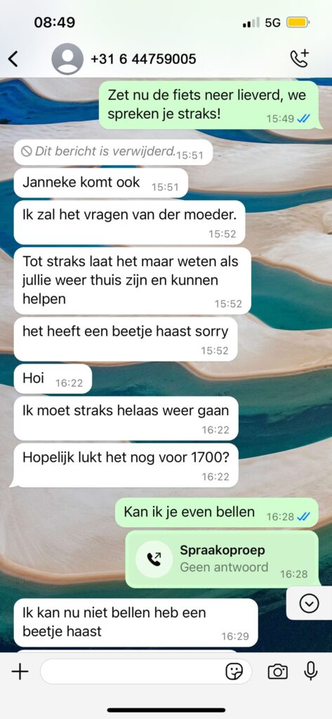 WhatsApp oplichter terugpakken