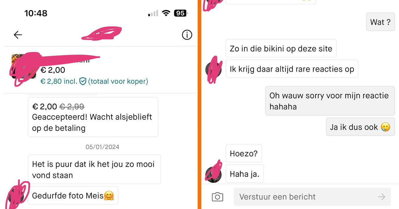 Dame zet bikini foto's op Vinted maar dat had ze beter maar niet kunnen doen (Beeld)