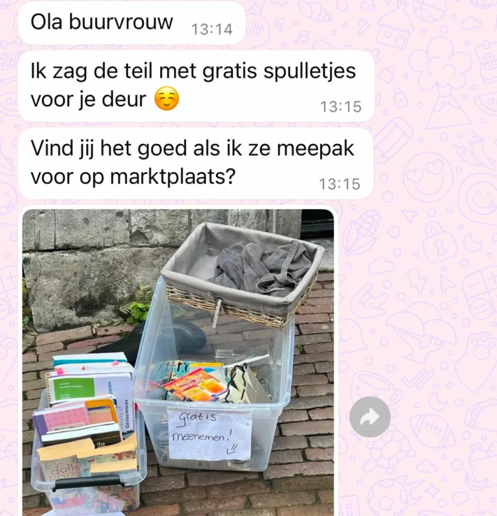 krap bij kas meenemen