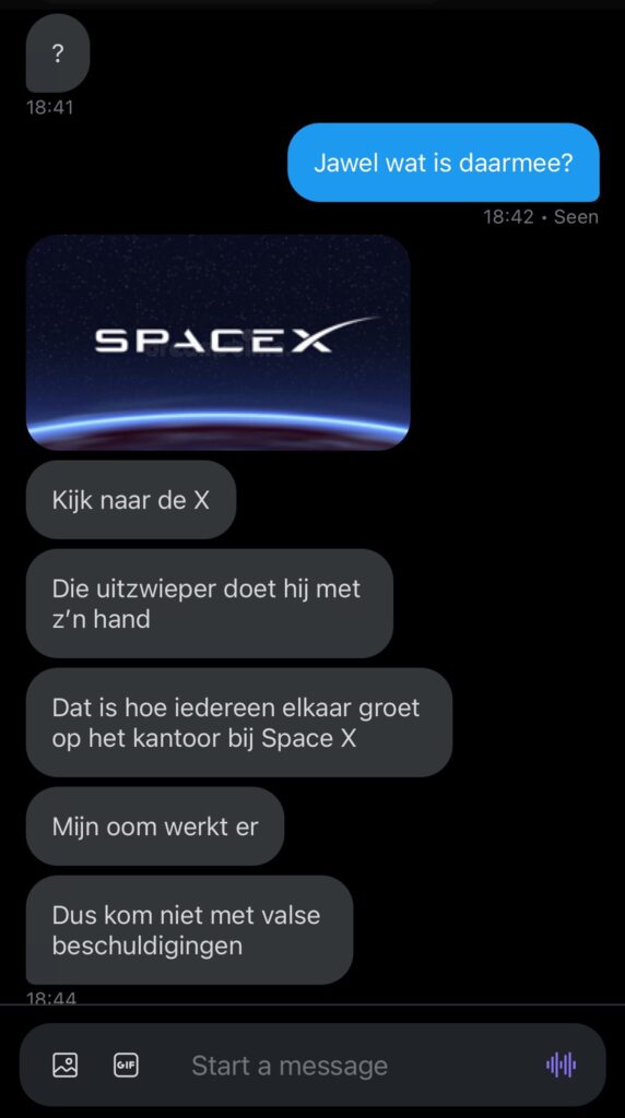vriend van Elon Musk spacex