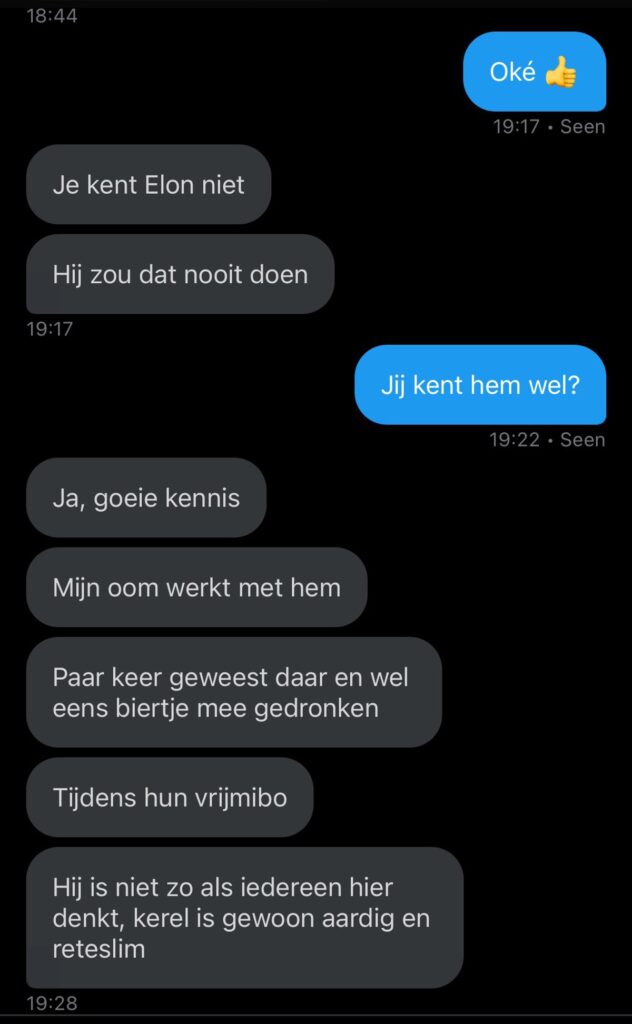 vriend van Elon Musk grappig