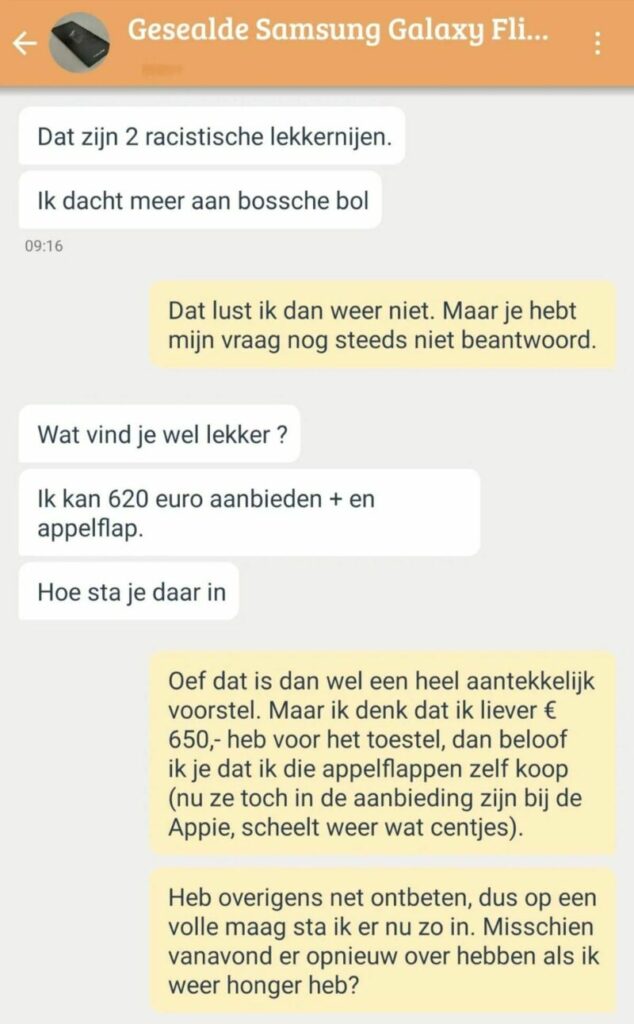 appelflappen gesprek