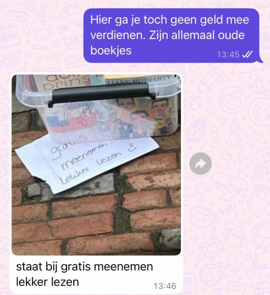 krap bij kas buurvrouw