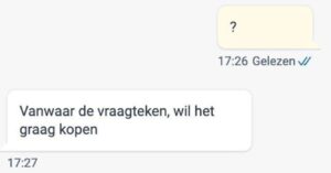 Marktplaats gesprek