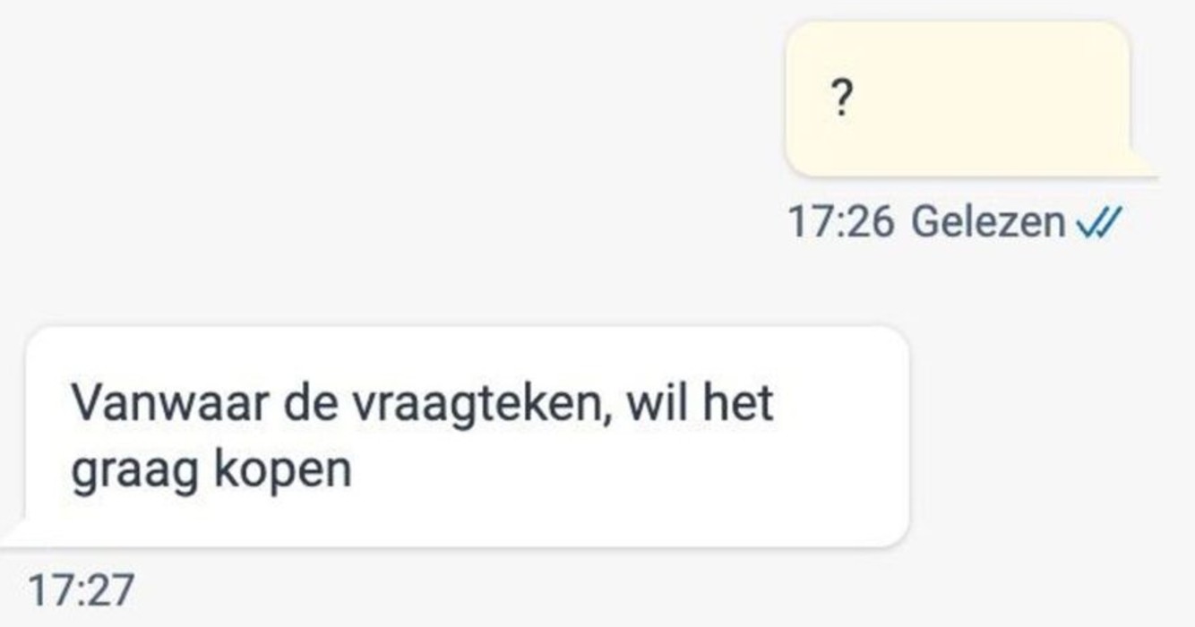 Marktplaats gesprek