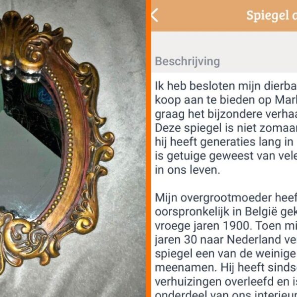 Antieke Spiegel Marktplaats: Vrouw wil zo snel mogelijk er van af vanwege huiveringwekkende reden