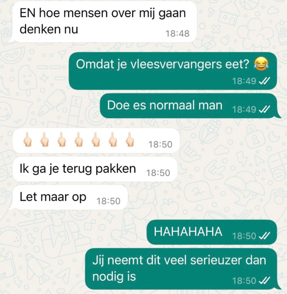 Gast pislink op maat die in dorp verkondigd dat hij wel eens vleesvervangers eet: 'Imago onherstelbaar beschadigd'
