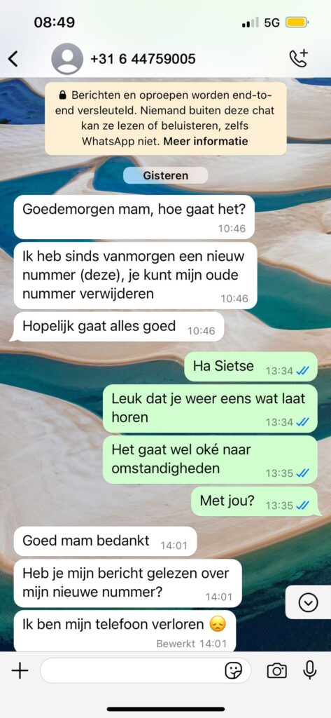 WhatsApp-oplichter terugpakken