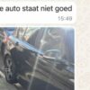 auto op de stoep geparkeerd