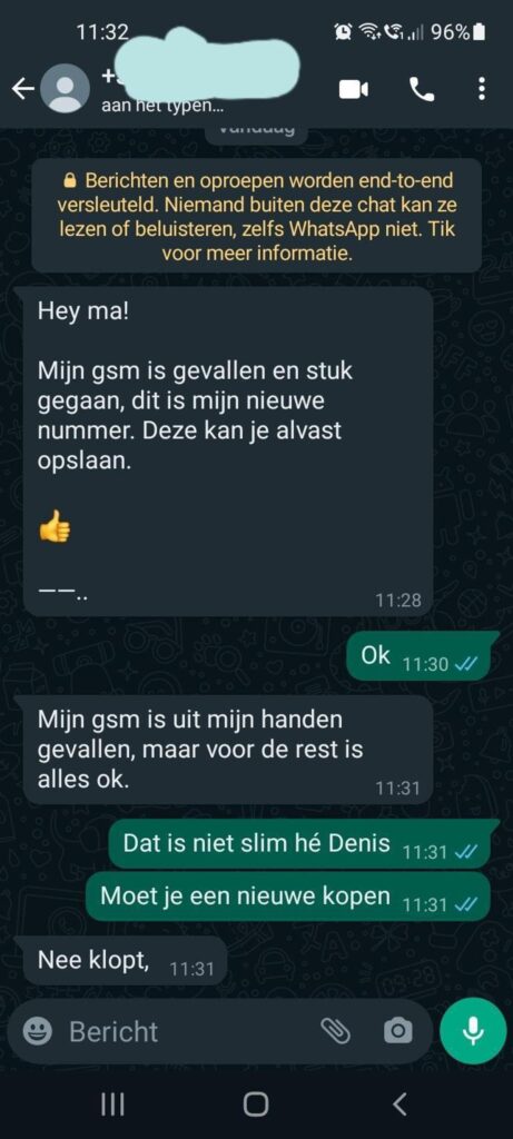 Whatsapp oplichter terugpakken