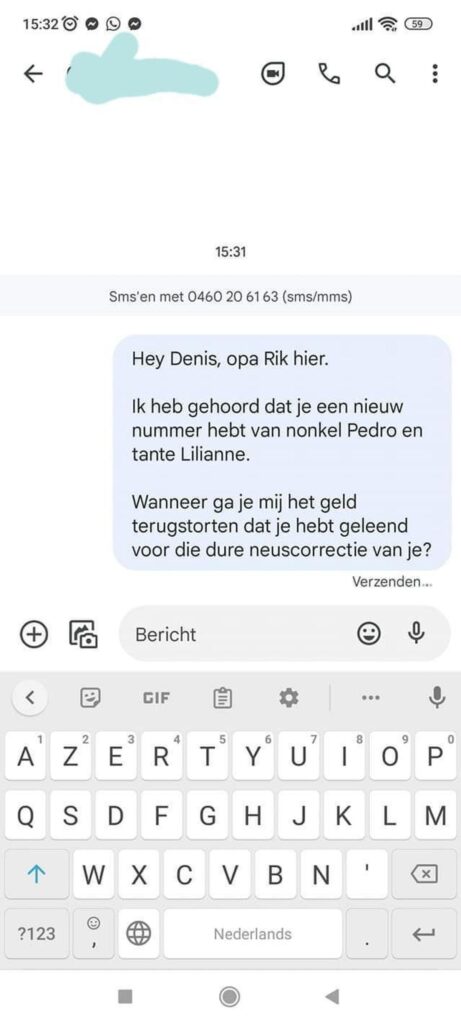 Whatsapp oplichter terugpakken