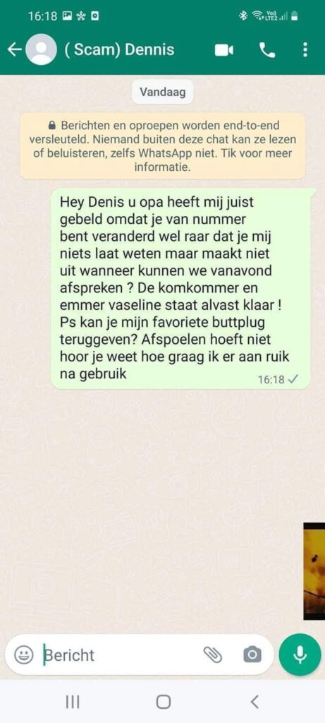 Whatsapp oplichter terugpakken